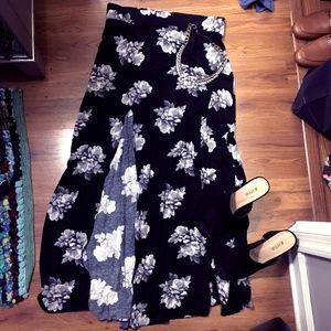 High-Slit Floral Skirt (only worn once)